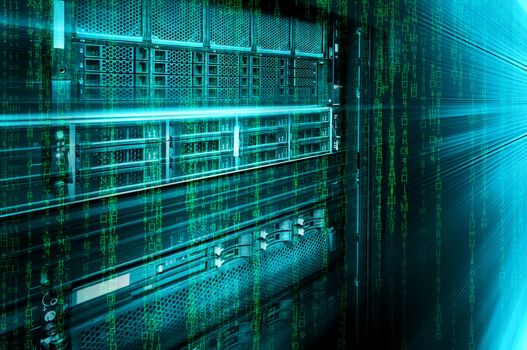 Blade storage supercomputer of data center with binary code matrix.